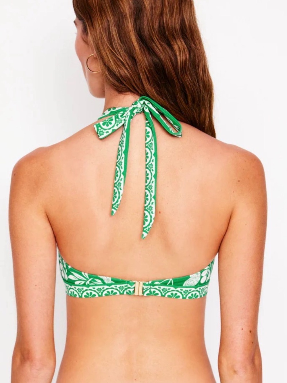 Boden Ios V Panel Bikini Top Rich Emerald Ornate Tropics US 2 UK 6 - Picture 3 of 12